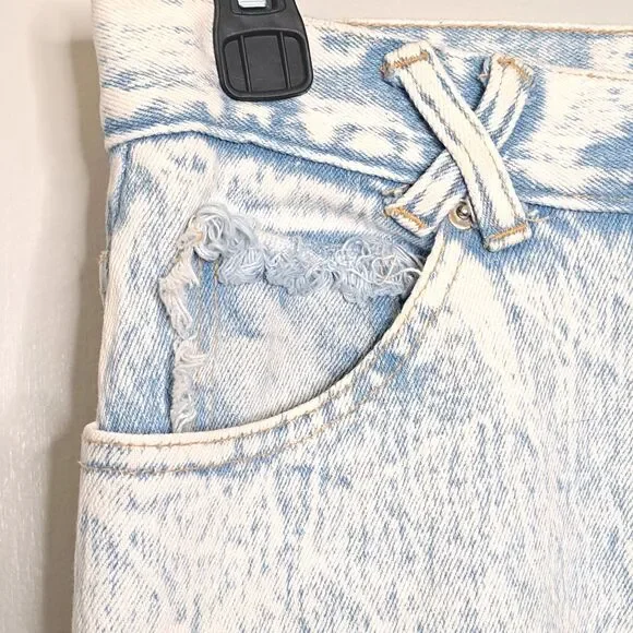 Vintage 90s Anti-Basic X Daily Jeans Size 9/10 Acid Wash Distressed High Rise - Picture 5 of 16